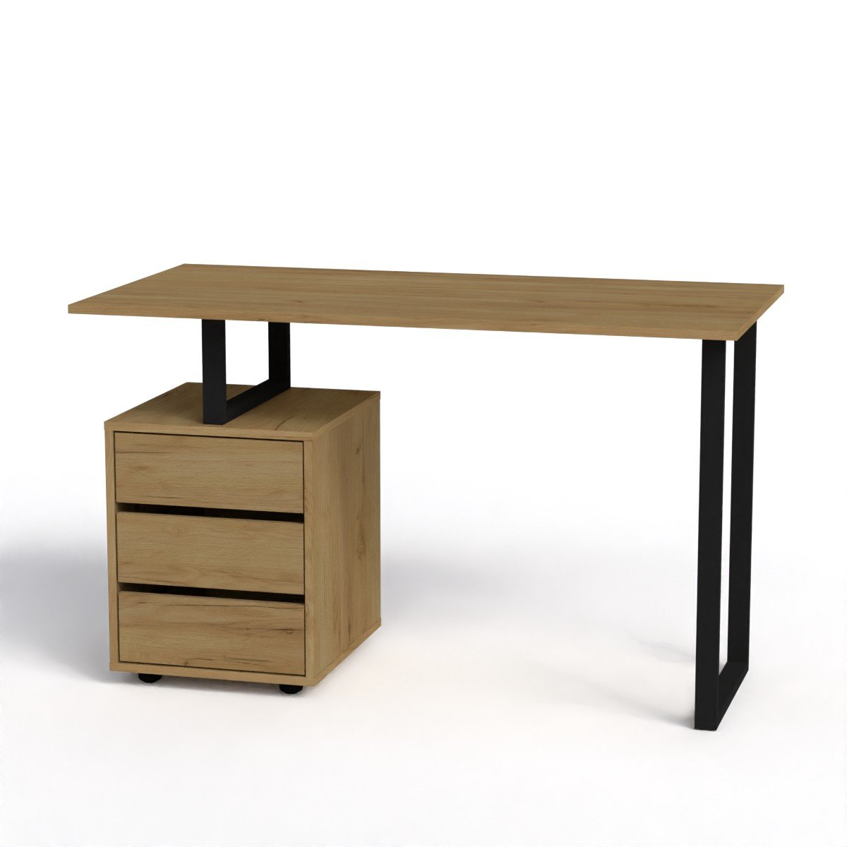 Стол письменный Компанит Лофт 2 120х60х72,8 см Дуб крафт золотой (66f00bcae46f9163b52627fa)