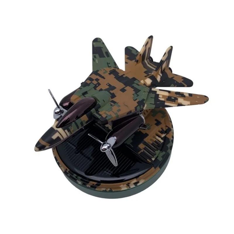 Ароматизатор автомобильный Самолет-истребитель на солнечной батарее в подарочной упаковке Камуфляжный/Зеленый (4544-Leader) - фото 2 Ароматизатор автомобильный Самолет-истребитель на солнечной батарее в подарочной упаковке Камуфляжный/Зеленый (4544-Leader) - фото 2