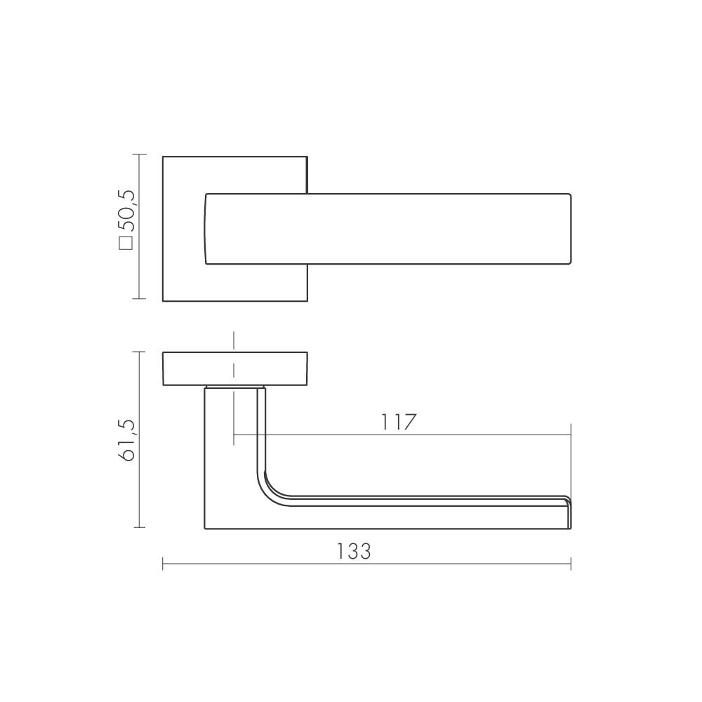 Ручка раздельная Fuaro Straight DM SSC-16 сатинированный Хром - фото 2