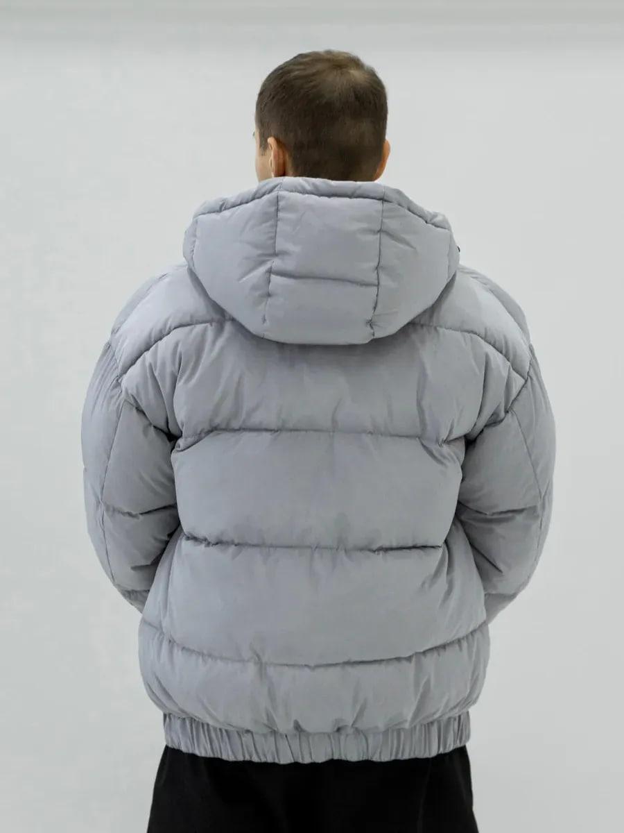 Куртка чоловіча зимова Oslo оверсайз дута S Світло-сірий (26516/1/1) - фото 2