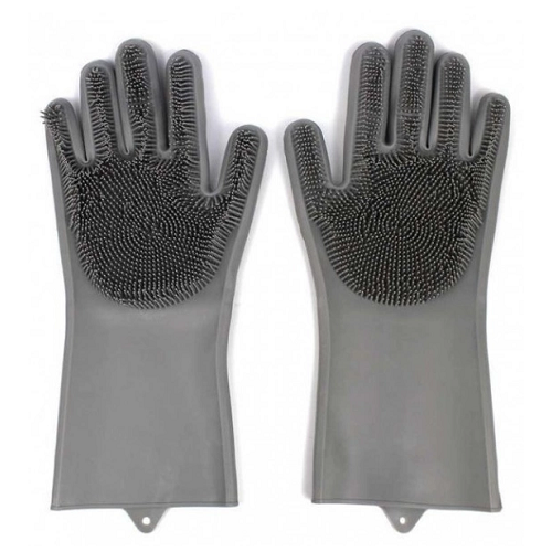 Рукавички для миття посуду Magic Silicone Gloves Brush силіконові (НФ-00001115-3)