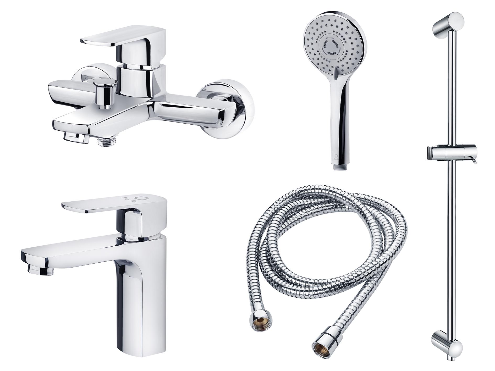 Набор смесителей Perla KING 10704-C (PSH704+PSH703+PSF1031)