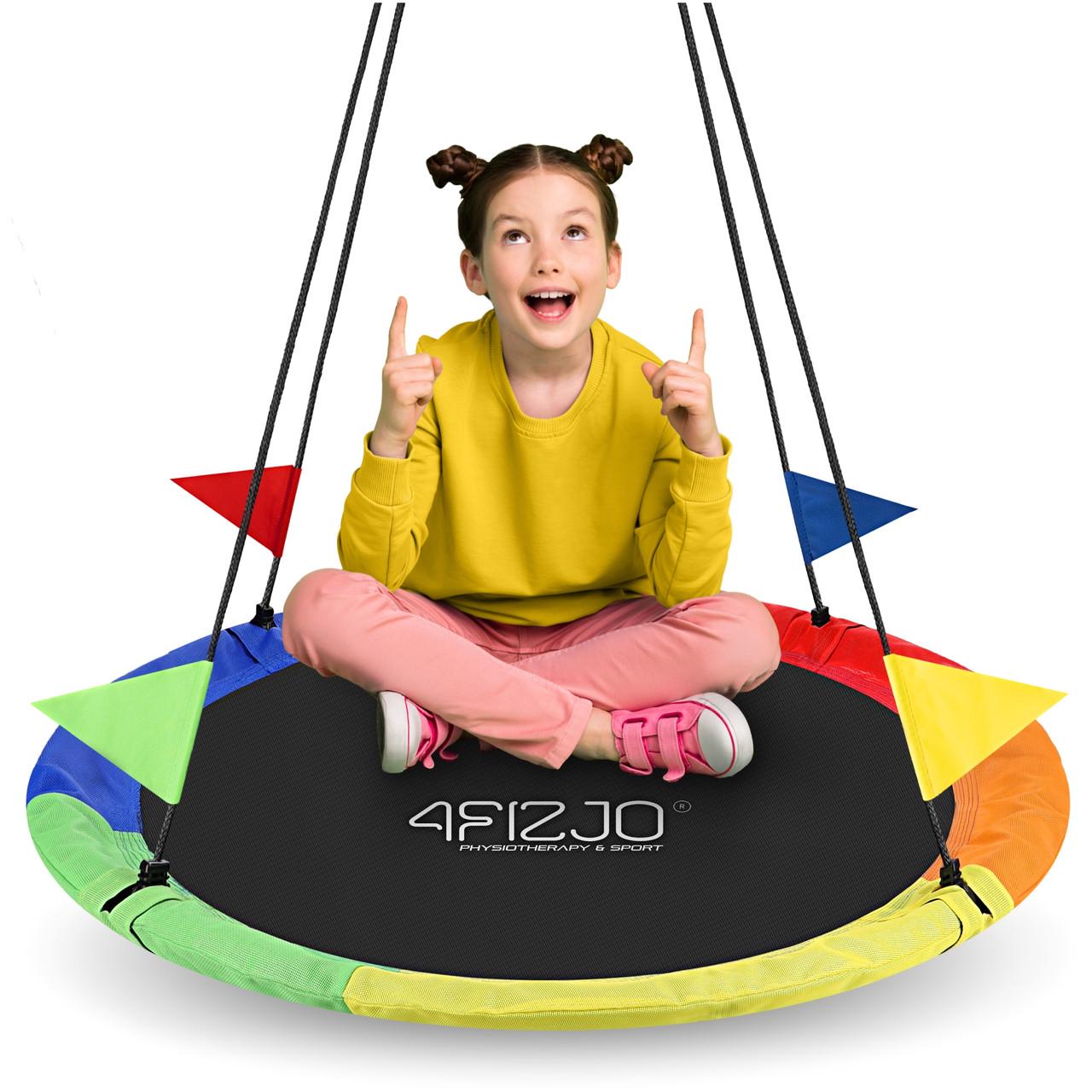 Гойдалка-гніздо кругла 4fizjo L 100 см Mix (P-5907739316646)