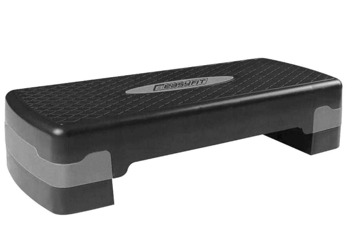 Степ-платформа EasyFit 2-ступінчаста Чорний/Сірий (EF-0540-GY)