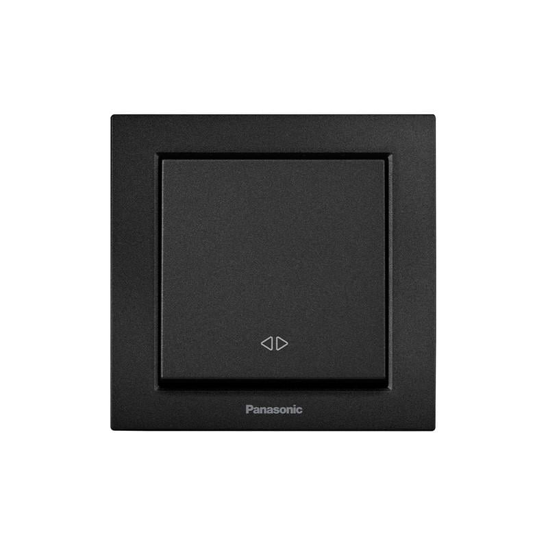 Выключатель перекрестный одноклавишный Panasonic Karre Plus 55 с рамкой ABS Черный (WDTC90052B UA1)