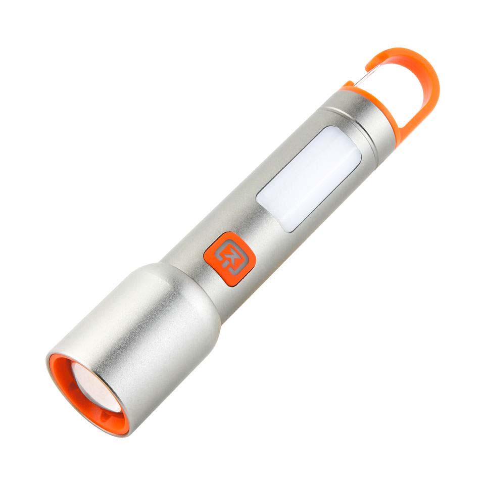 Фонарь ручной BL-636-3TG мультицветный с зумом USB Type C Серый (31330509)