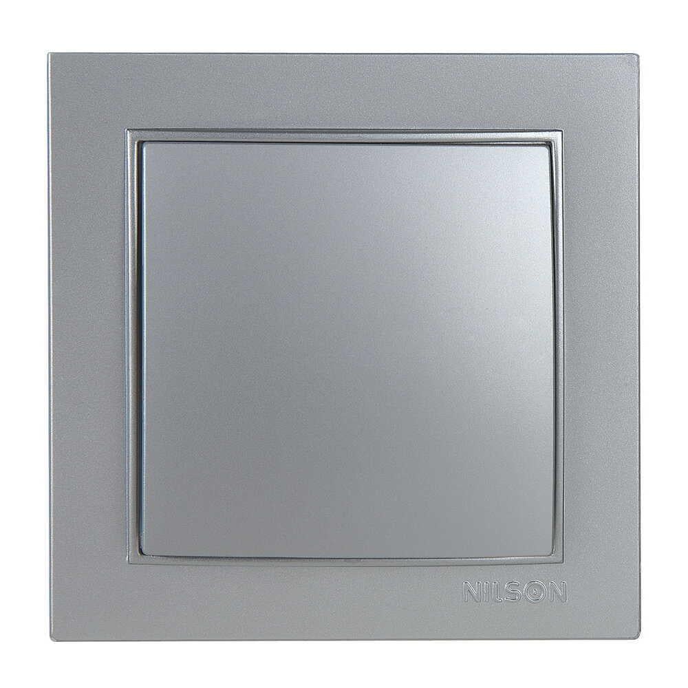 Вимикач одноклавішний Nilson Thor Срібний (27131001)