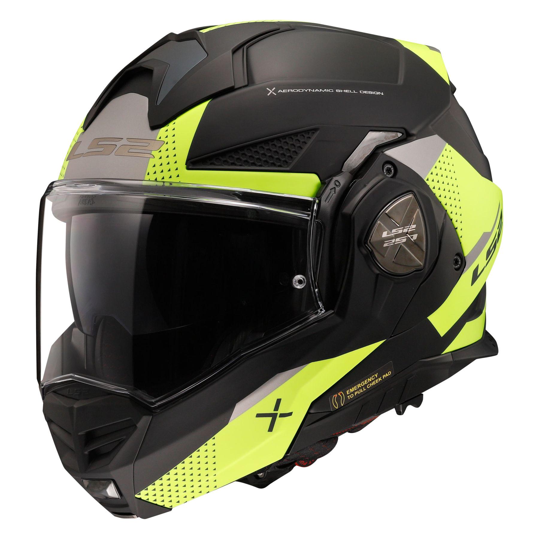 Мотошлем LS2 FF901 Advant X Oblivion S Matt Black/Hi-Viz Yellow (36776)