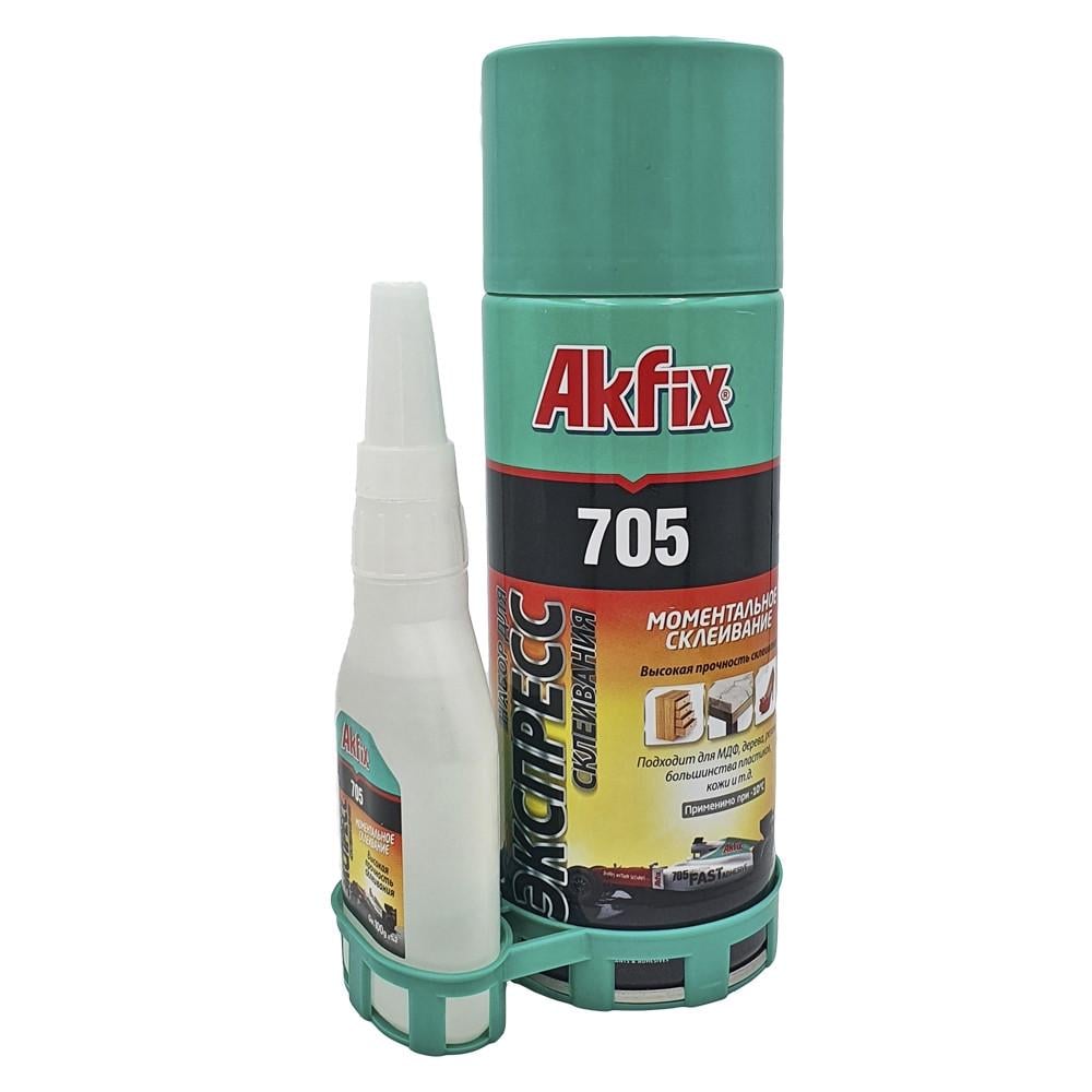 Клей з активатором Akfix 705 Fast Adhesive 100 г/400 мл (1789743690) - фото 2 Клей з активатором Akfix 705 Fast Adhesive 100 г/400 мл (1789743690) - фото 2
