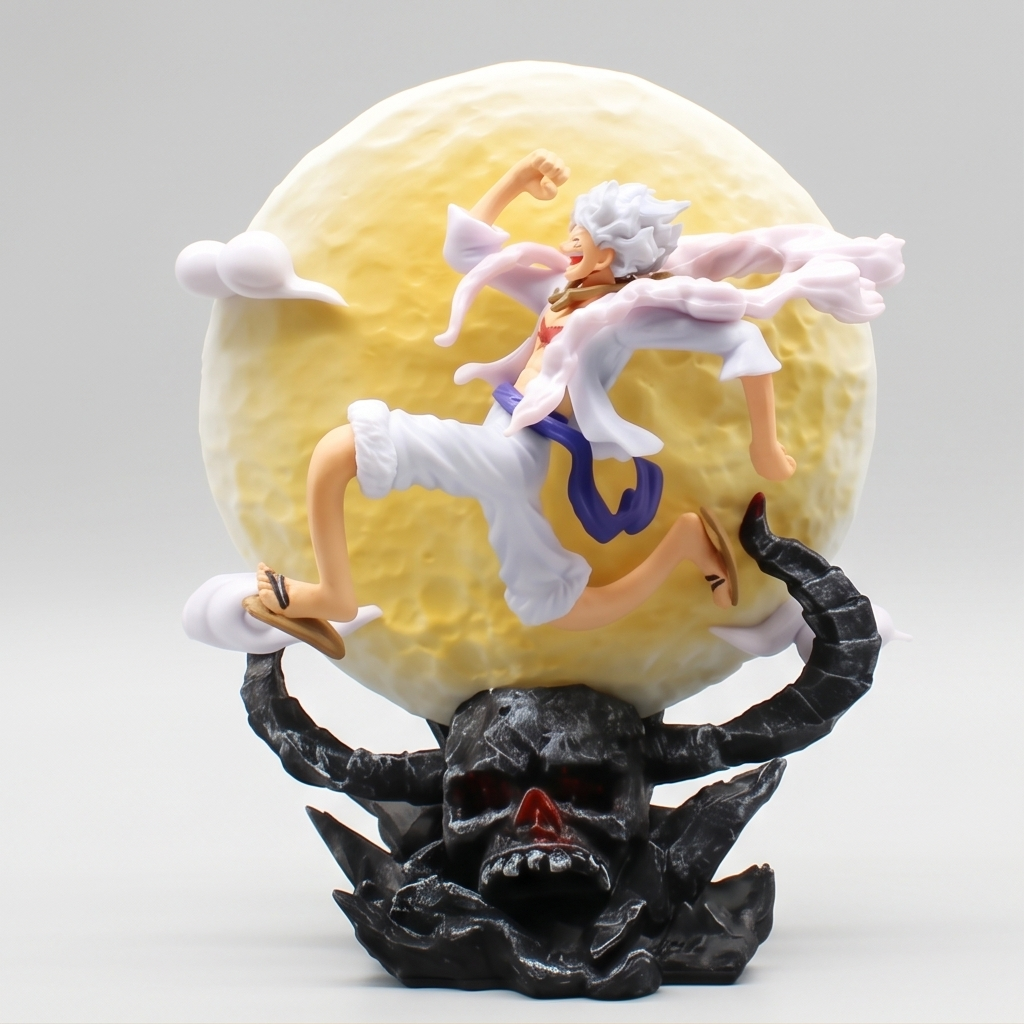 Фігурка колекційна аніме One Piece Gear 5 Луффі з LED-підсвіткою на контрастній основі 14 см (2911220188)