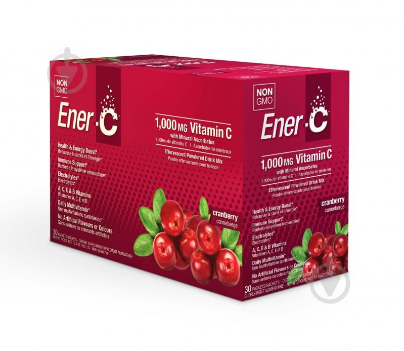 Витаминный напиток Ener-C для повышения иммунитета вкус клюквы Vitamin C 30 пакетиков (EC07)