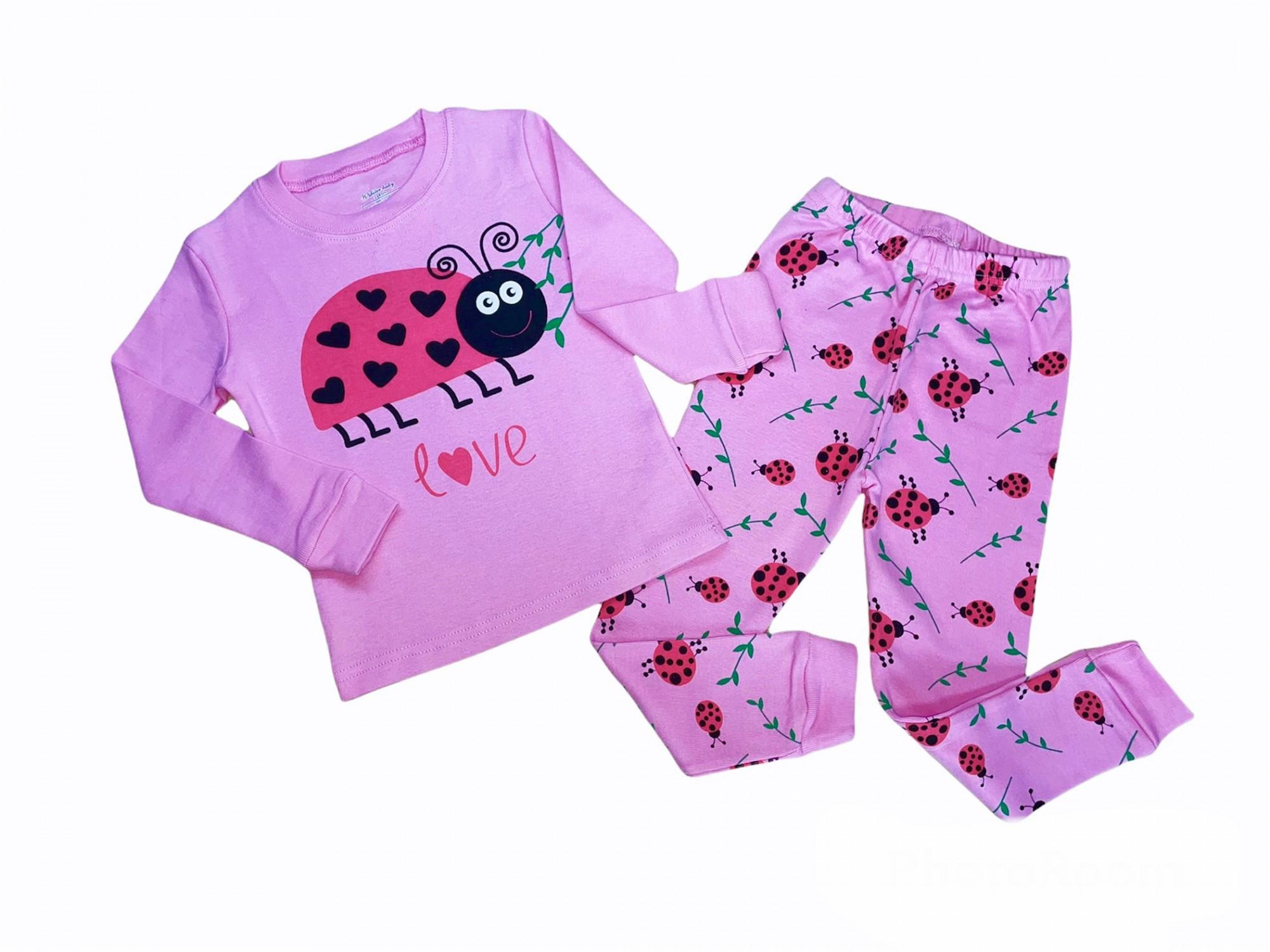 Пижама для девочки божья коровка 104 см Розовый (24174296)