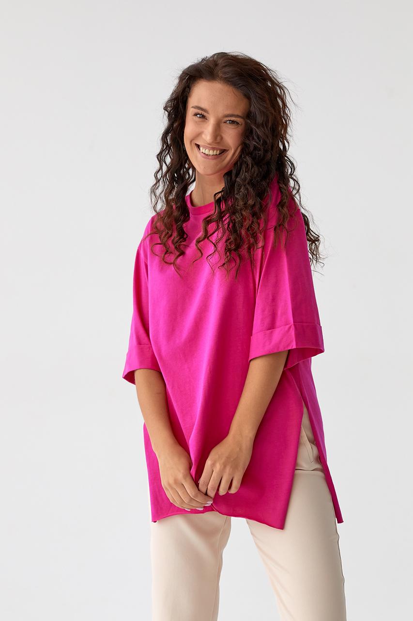 Футболка базовая с распорками S/M Фуксия (9541882)