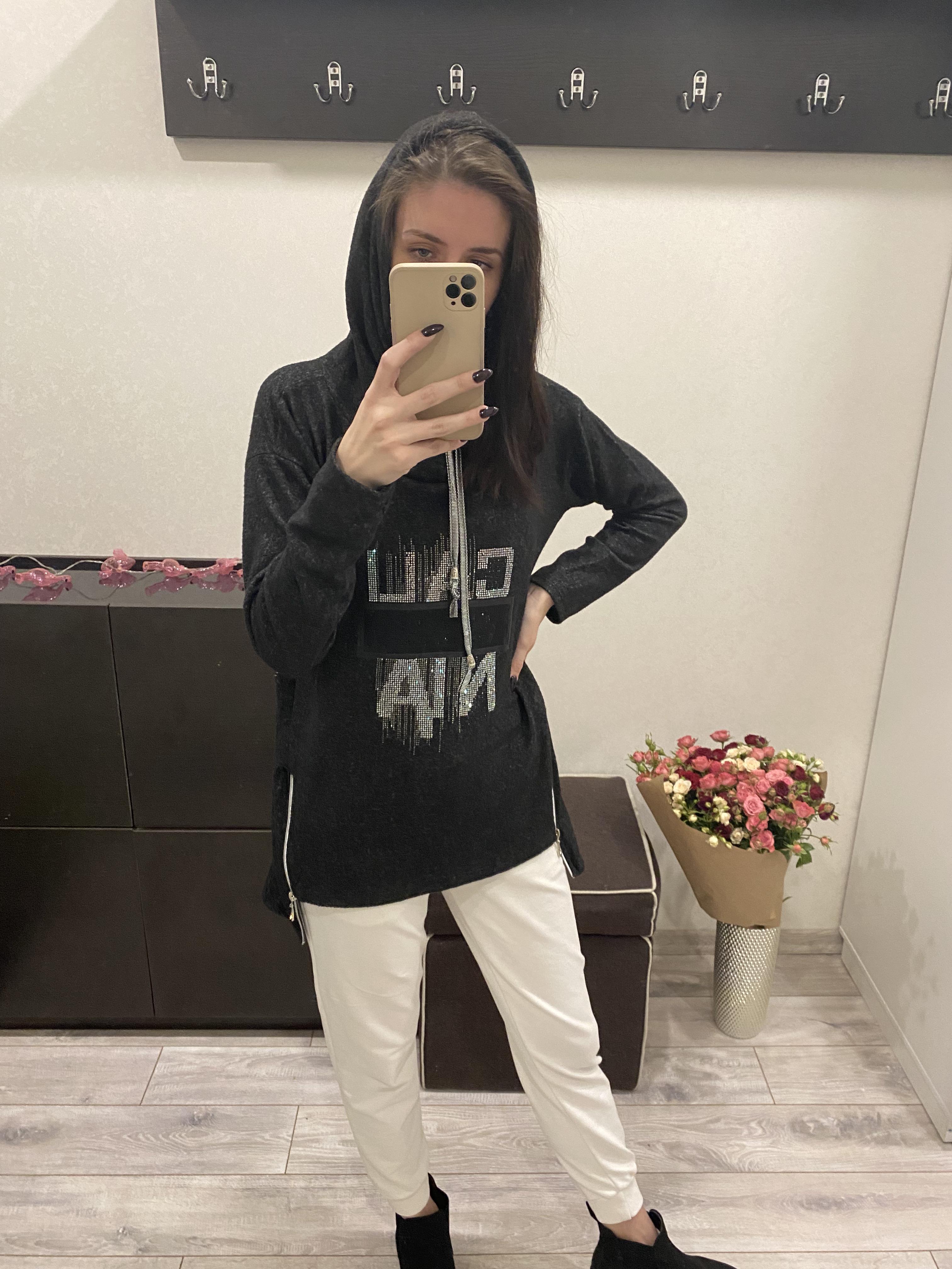 Туніка Amarchik оверсайз з капюшоном M - фото 4 Туніка Amarchik оверсайз з капюшоном M - фото 4