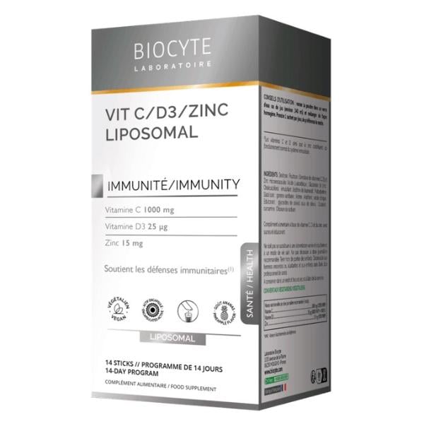 Витаминно-минеральный комплекс Biocyte VITAMINE C-D3-Zink Liposomal 14 стиков Pineapple (000022737) Витаминно-минеральный комплекс Biocyte VITAMINE C-D3-Zink Liposomal 14 стиков Pineapple (000022737)