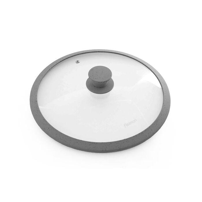 Крышка Fissman Arcades с силиконовым ободком 28 см Серый (9984)