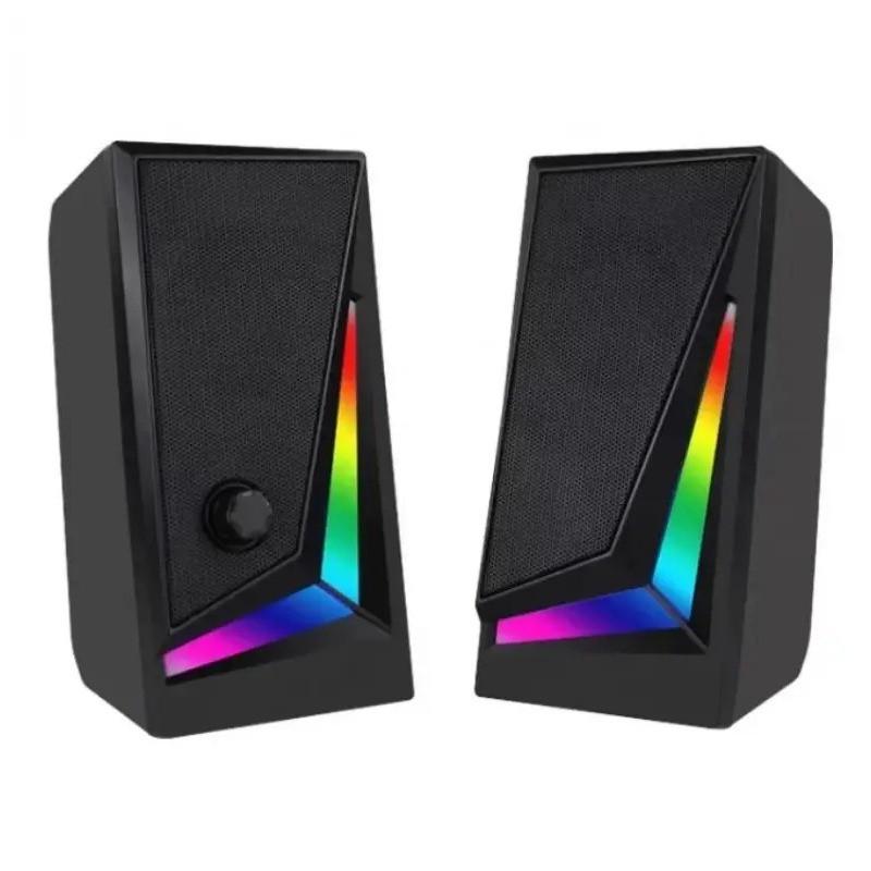 Комп'ютерні колонки MUSIC DJ MJ-100A 8864 RGB Black (020651) - фото 2