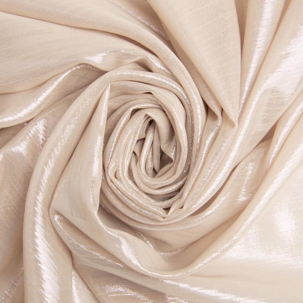 Ткань шифон стрейч Сильвер с напылением 55 г/м2 150 см Бежевый (26859)