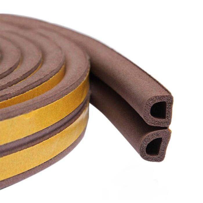 Дверний ущільнювач D профіль 14х12 40 м Коричневий (23813914)