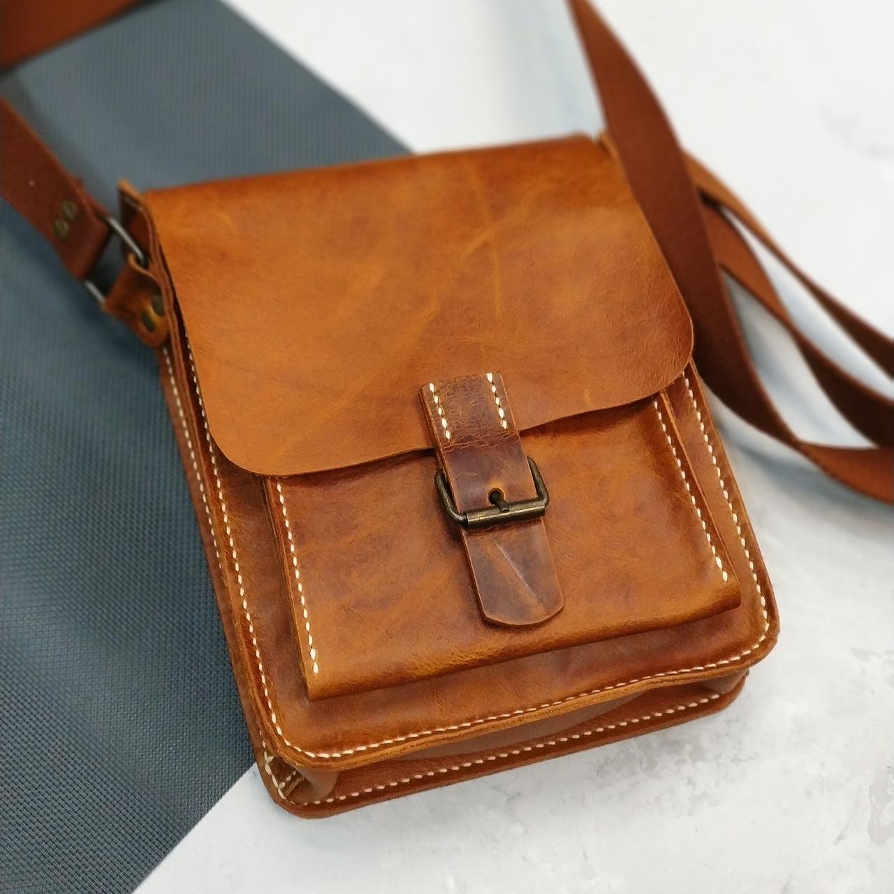 Сумка мужская кожаная через плечо Stedley Crossbody Виски (1344724882)