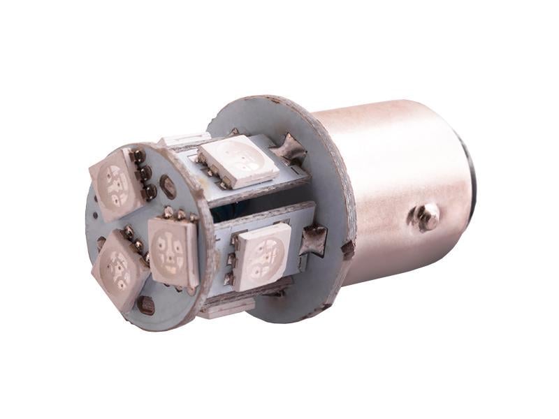 Автомобільна лампа світлодіодна LEDUA T25-5050-8 SMD 1157 24V Жовтий (1297)