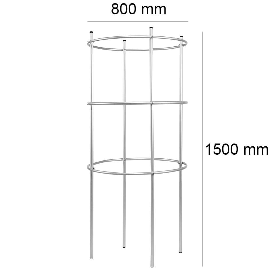 Опора для растений кольцевая шпалера на три кольца 1500х800х800 мм (КОШ-D16/D13-1500*800/3) - фото 2 Опора для растений кольцевая шпалера на три кольца 1500х800х800 мм (КОШ-D16/D13-1500*800/3) - фото 2