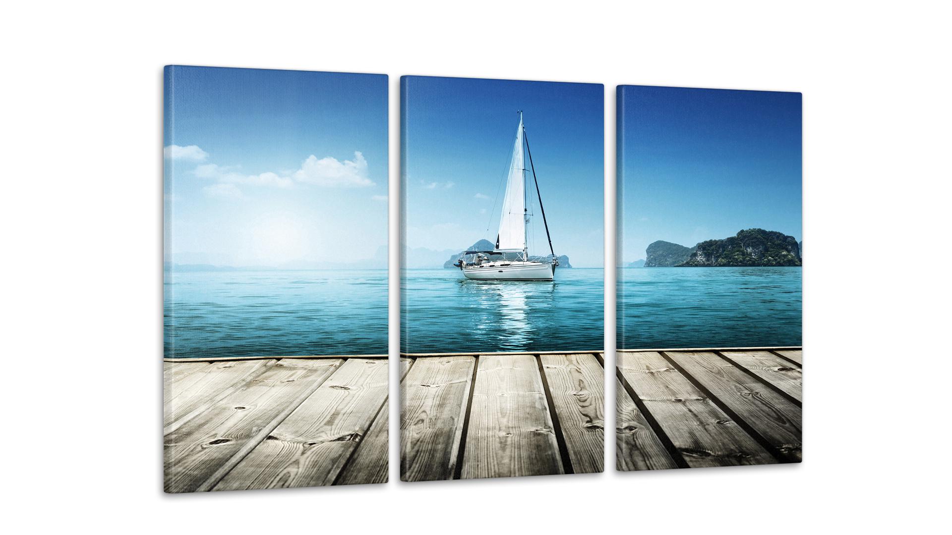 Модульная картина Яхта 53x100 см (Art-68_3А)