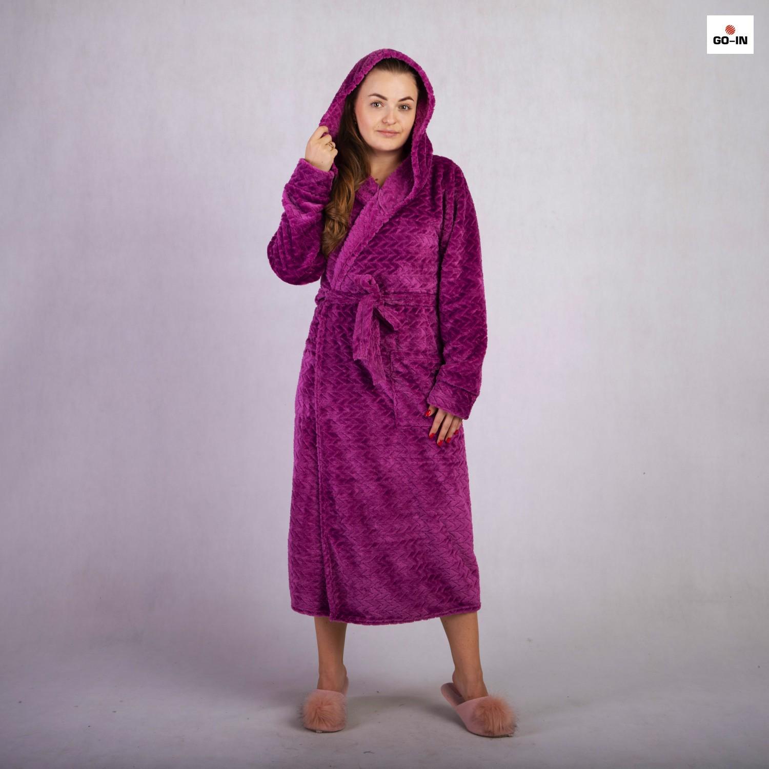 Халат женский махровый GO-IN TN1-2095 р. 46-48 Фуксия