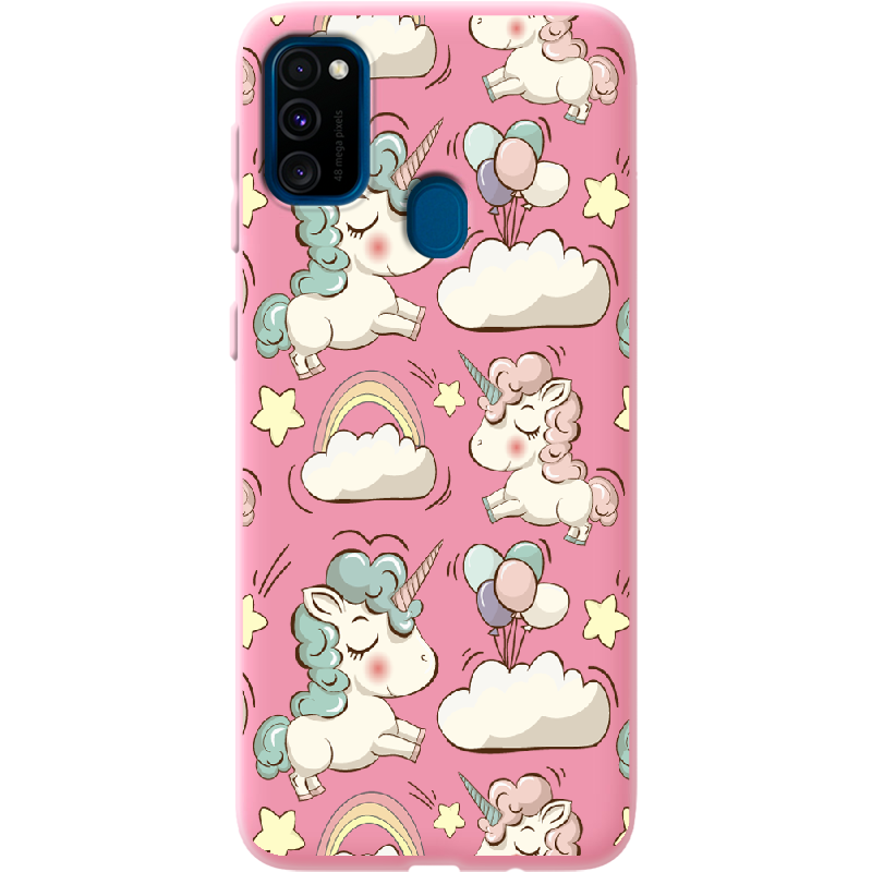 Чохол Boxface Samsung M307 Galaxy M30s Unicorns Рожевий силікон (38209-cc2-41819)
