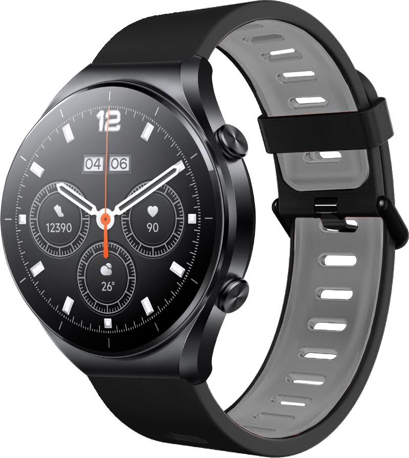 Ремешок Traf для Xiaomi Watch S1 Acttive Black/Grey (28895)