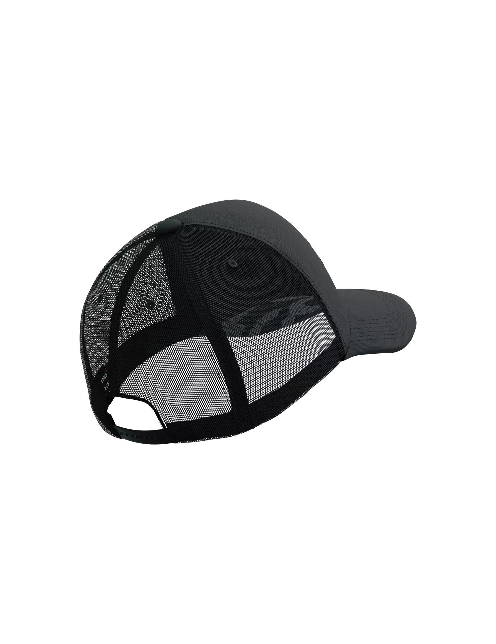 Кепка з вигнутим козирком Compressport Trucker Cap Black/Black Refl - фото 2