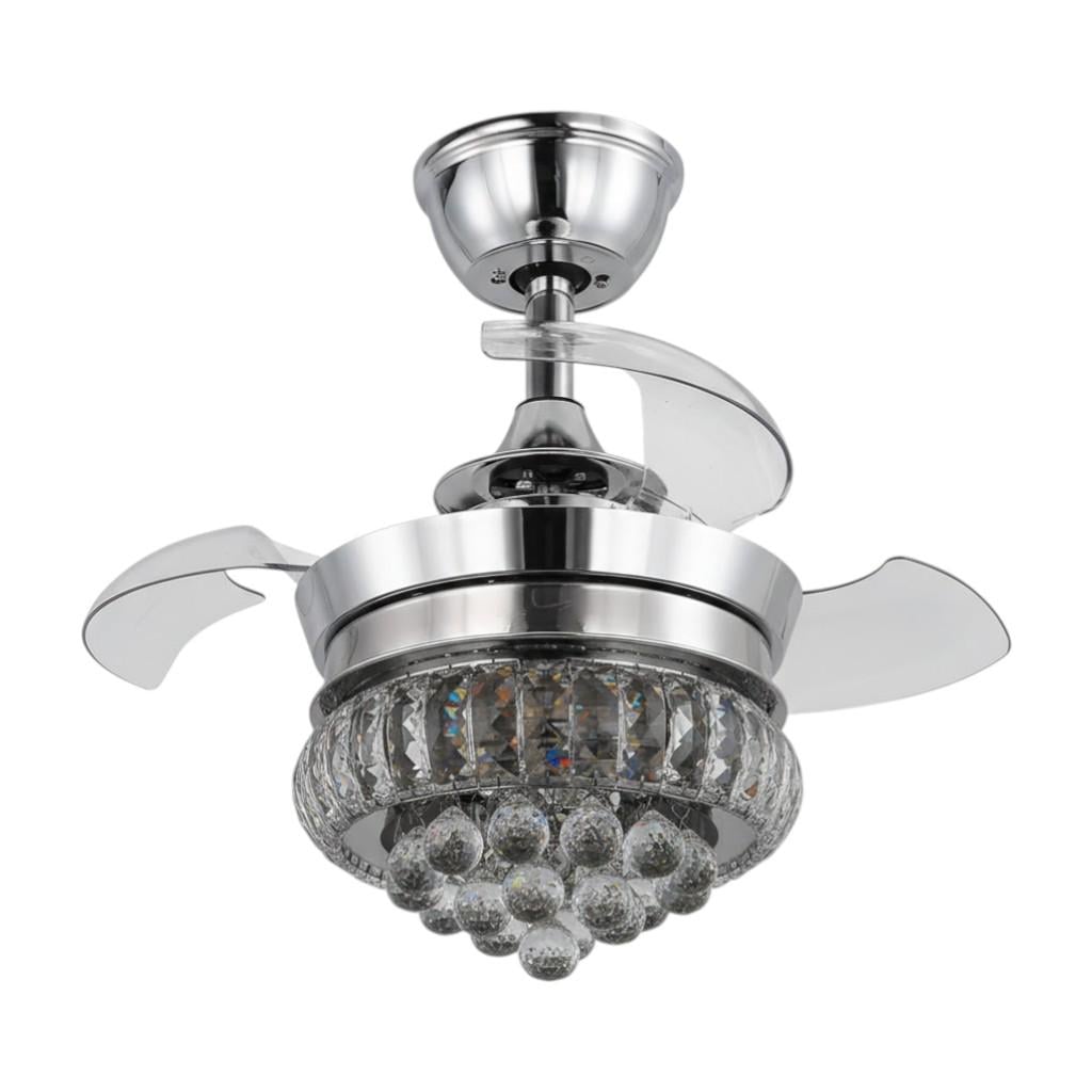 Вентилятор LED стельовий із кришталевим декором (32149362)