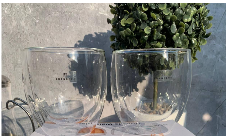 Набор стаканов Edenberg с двойными стенками 2шт. 250 мл (EB-19512) - фото 1