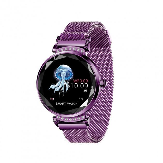 Женский смарт-браслет SUNROZ H2 1,04" IP67 Фиолетовый (SUN3301)
