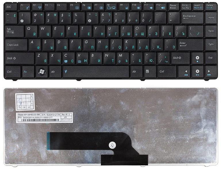 Клавиатура для ноутбука Asus K40/K40AB/K40AC/K40AD/K40AF/K40AC Black - фото 2