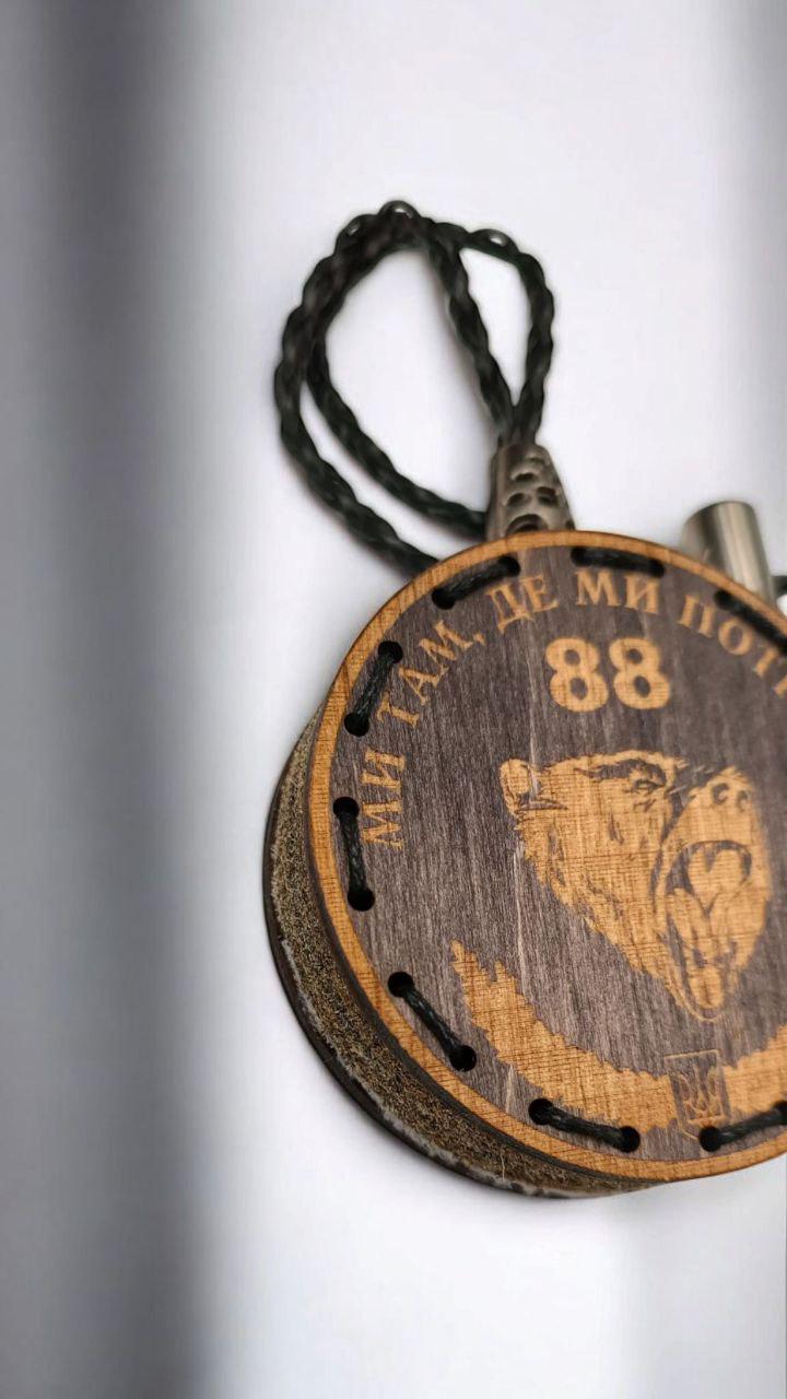 Ароматизатор для авто 88 Батальон ДШВ из дерева/войлока и аромапарфюм 10 мл Патриотический (128) - фото 4