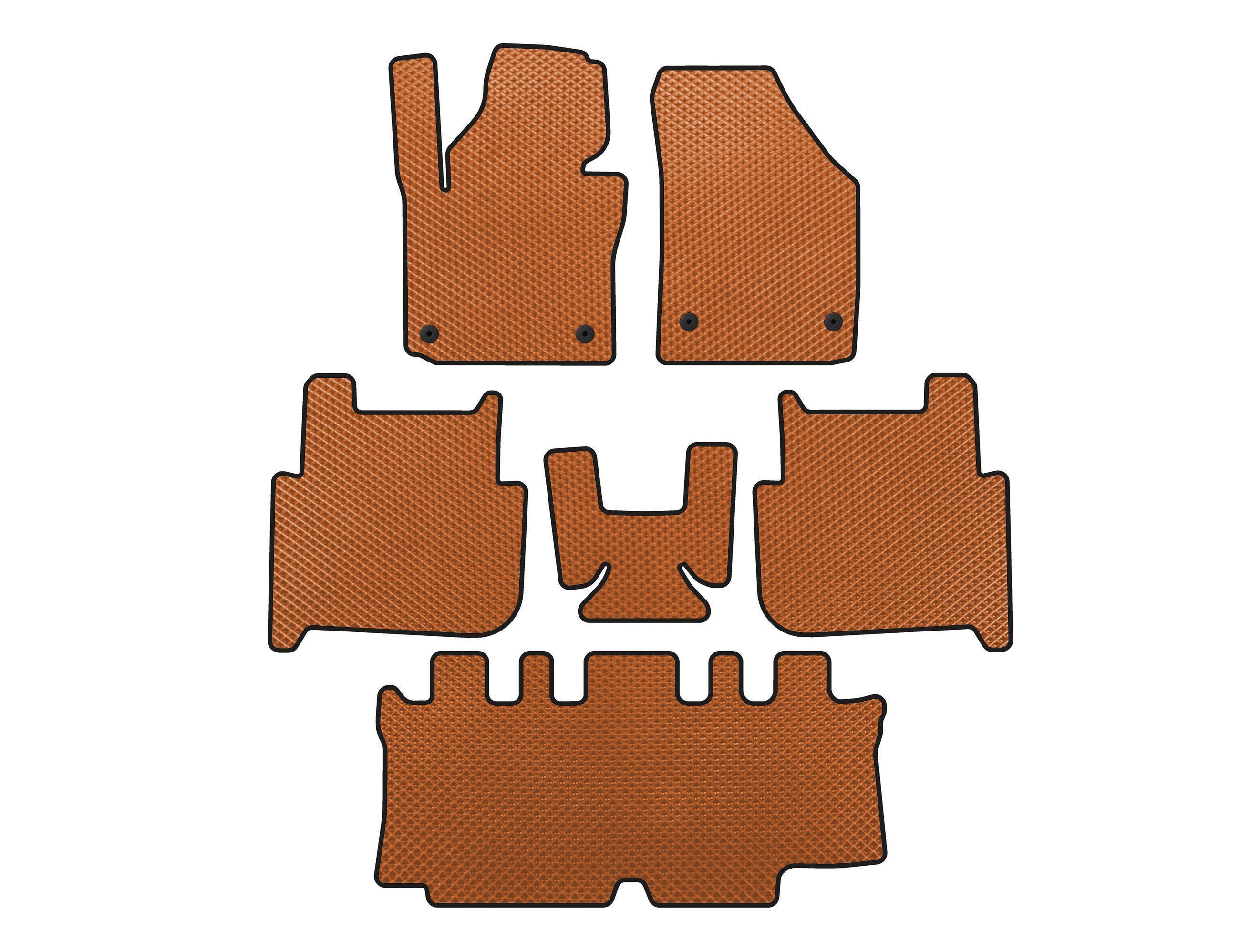 Коврики Digital Designs для Volkswagen Touran 2003-2010 рр. этилвинилацетат Помаранчевий (164674)