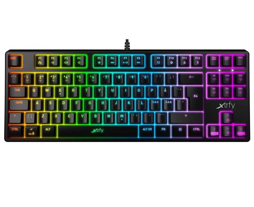 Клавиатура игровая механическая Xtrfy XGK4 UA TKL Black RGB Kailh Red