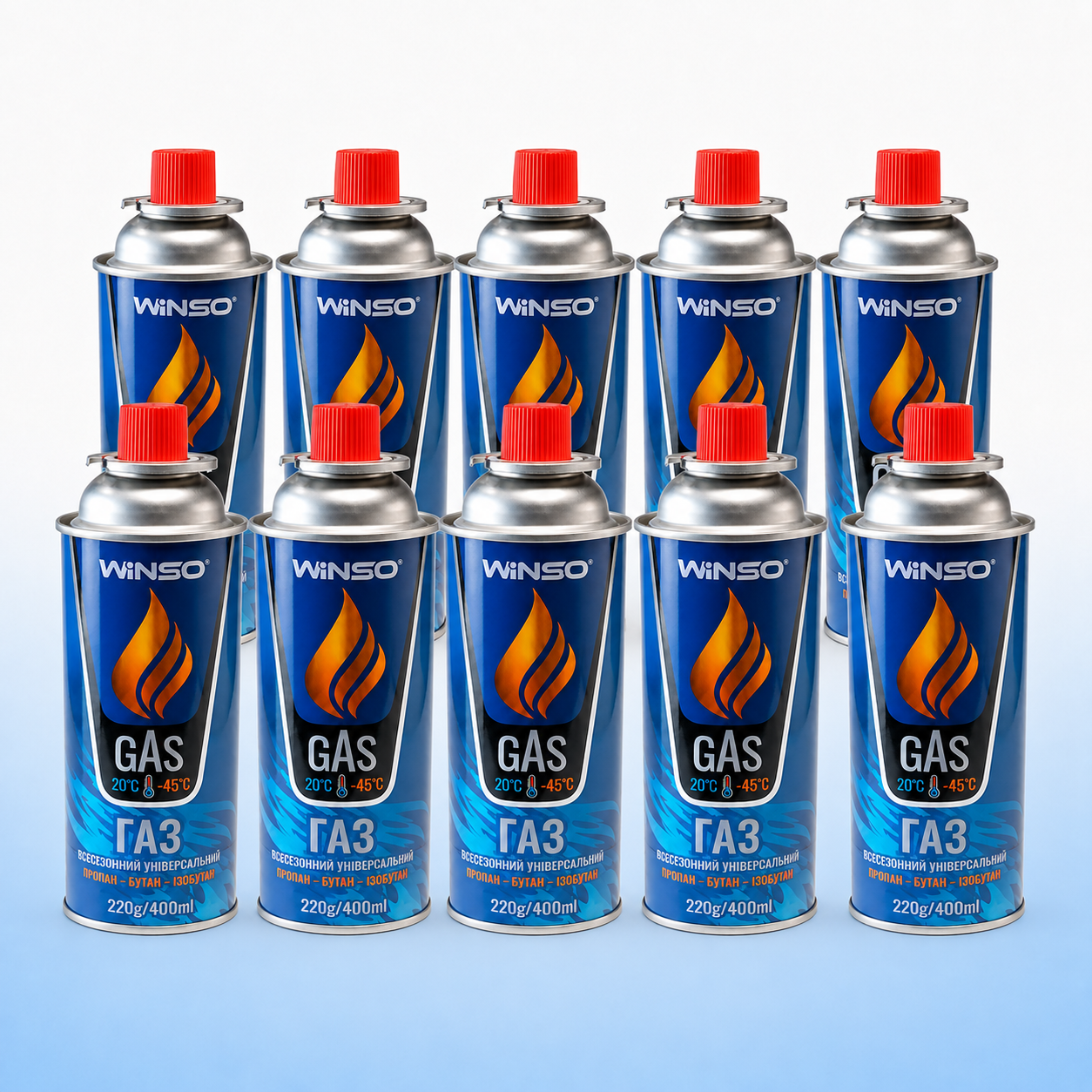 Газовый баллон WINSO 400 мл 10 шт. (37779672)