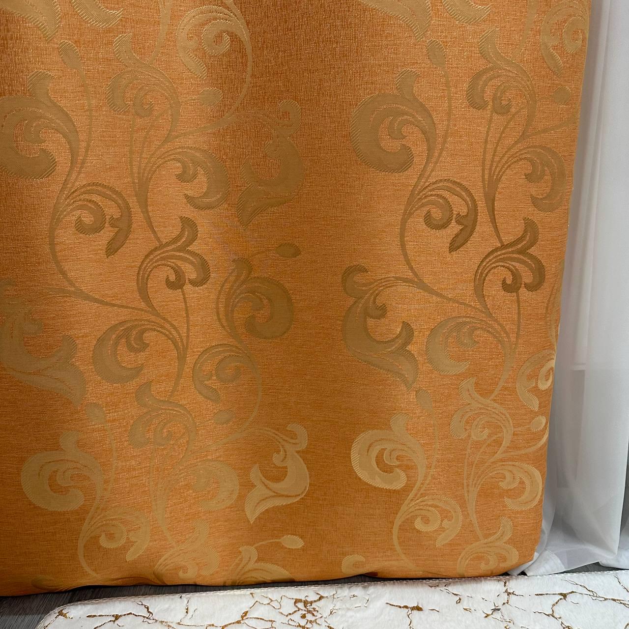 Штори Toscana жаккардові 1,5х2,7 м 2 шт. Персиковий - фото 6