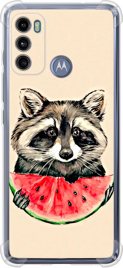 Чохол на Motorola G60 Єнотик з кавуном (4605sp-2467-42517)