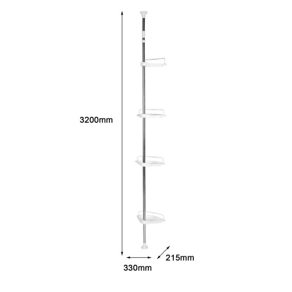 Полиця для ванної кімнати кутова Multi Corner Shelf 3,2 м (2745) - фото 8