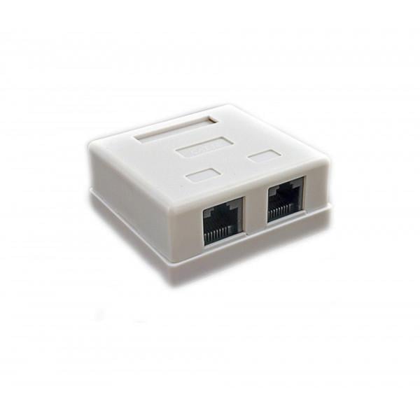 Розетка Kingda RJ-45 cat 5 2xUTP KD-WP6035 Білий (581421) - фото 1