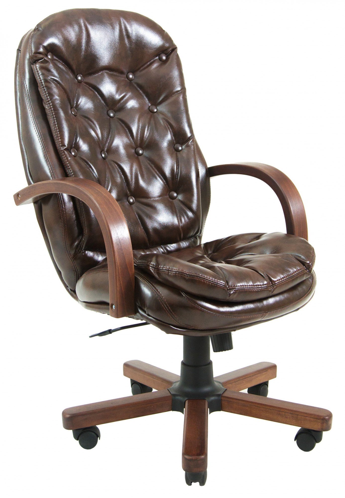 Офисное кресло руководителя Richman Венеция Мадрас Wood M1 Tilt Коричневый (6013ee2dee03ef61f515ddc1)