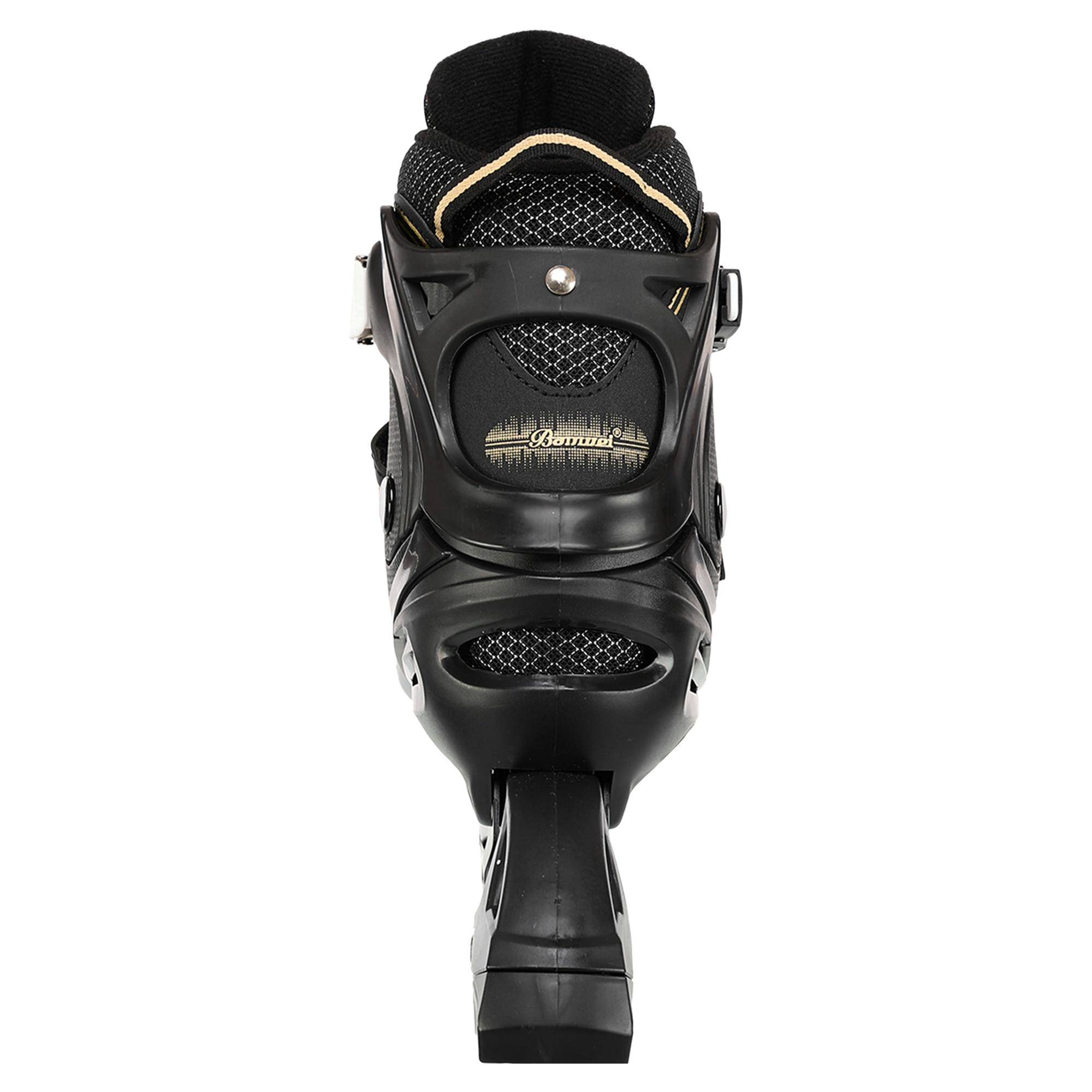 Роликовые коньки Banwei BW-129 раздвижные колеса светящиеся р. 31-34 Черный (BW-129_Черный_S_(31-34) - фото 4 Роликовые коньки Banwei BW-129 раздвижные колеса светящиеся р. 31-34 Черный (BW-129_Черный_S_(31-34) - фото 4