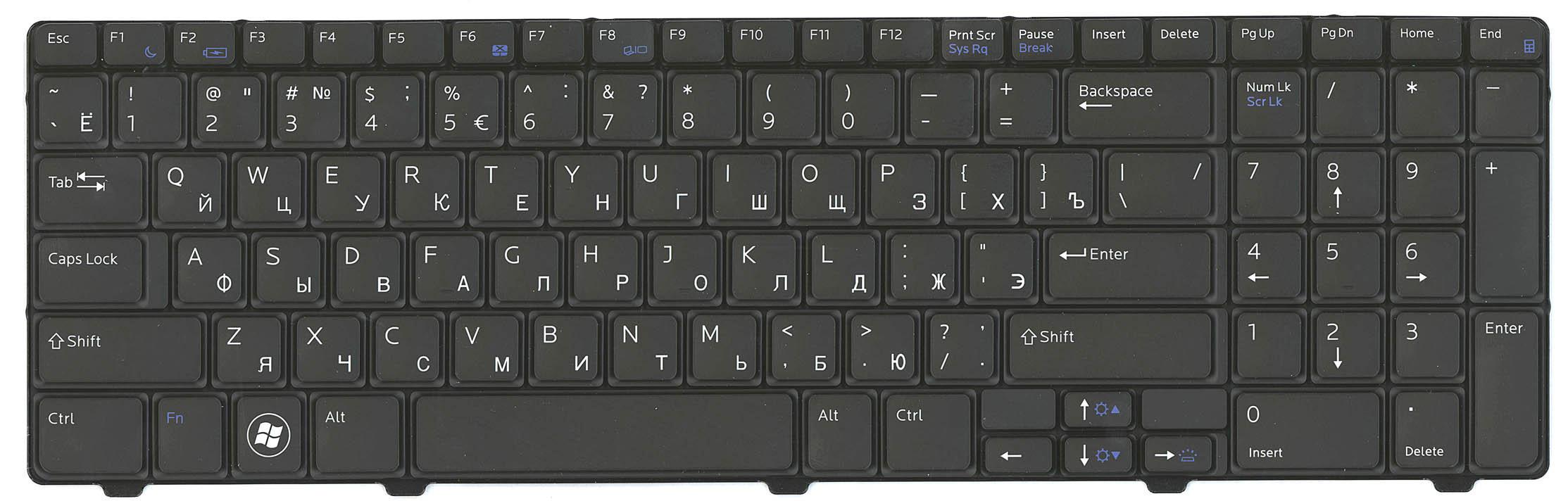 Клавиатура для ноутбука Dell Vostro 3700 Black Light