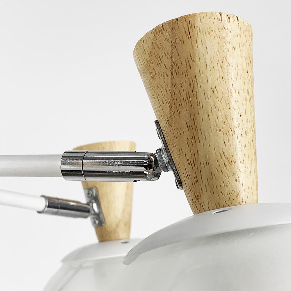 Люстра на 5 плафонів з елементами дерева Білий (51899/5) - фото 4 Люстра на 5 плафонів з елементами дерева Білий (51899/5) - фото 4