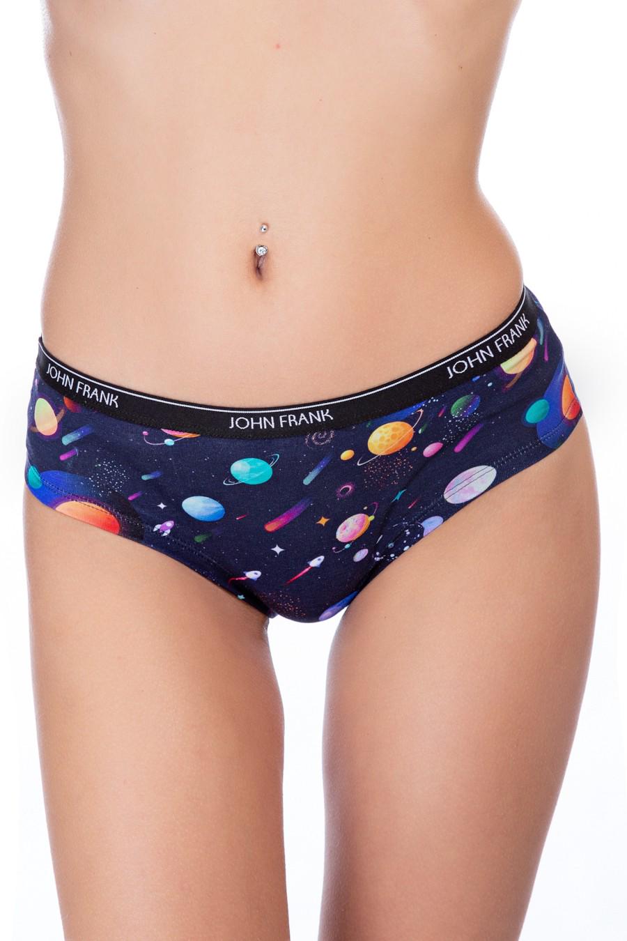 Трусики бразилиана John Frank р. 5/XL микс Синий (59798)