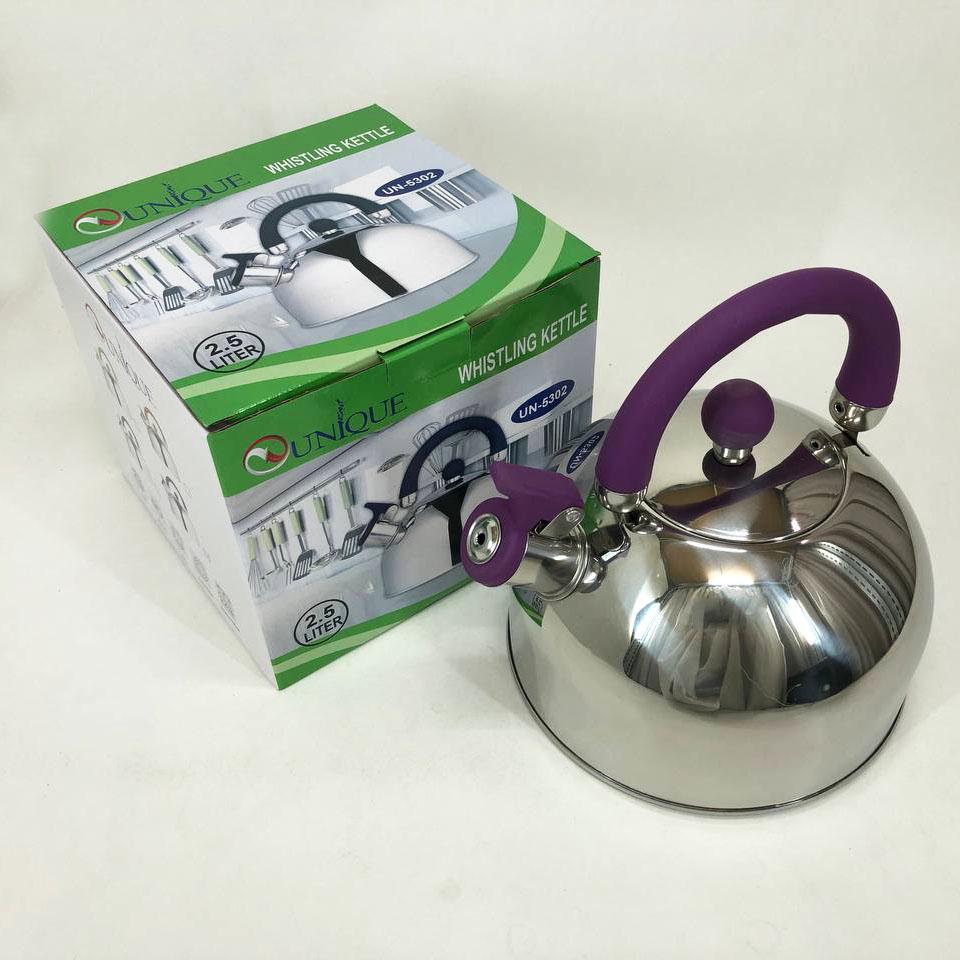 Чайник Unique со свистком 2,5л (UN-5302) - фото 6