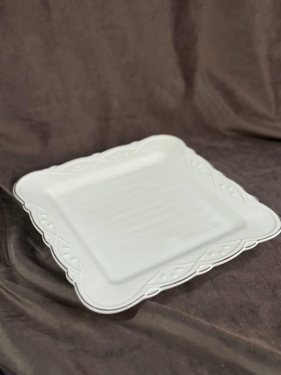 Тарілка десертна YIWU HP-20-33 керамічна 20 см Білий (HP-20-33)